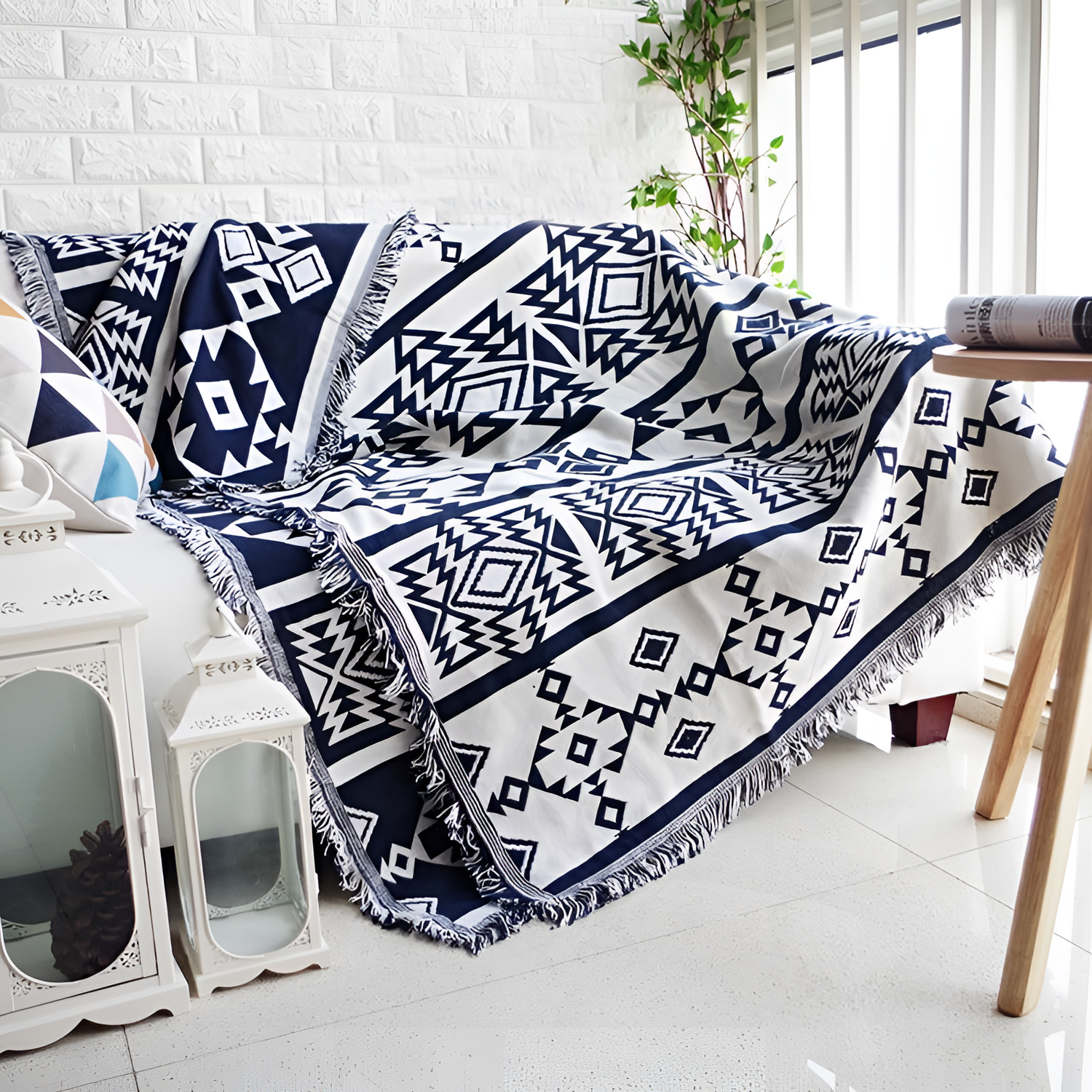 Geometric Boho Geometric Throw Blanket | Throws | NordicAbode.com