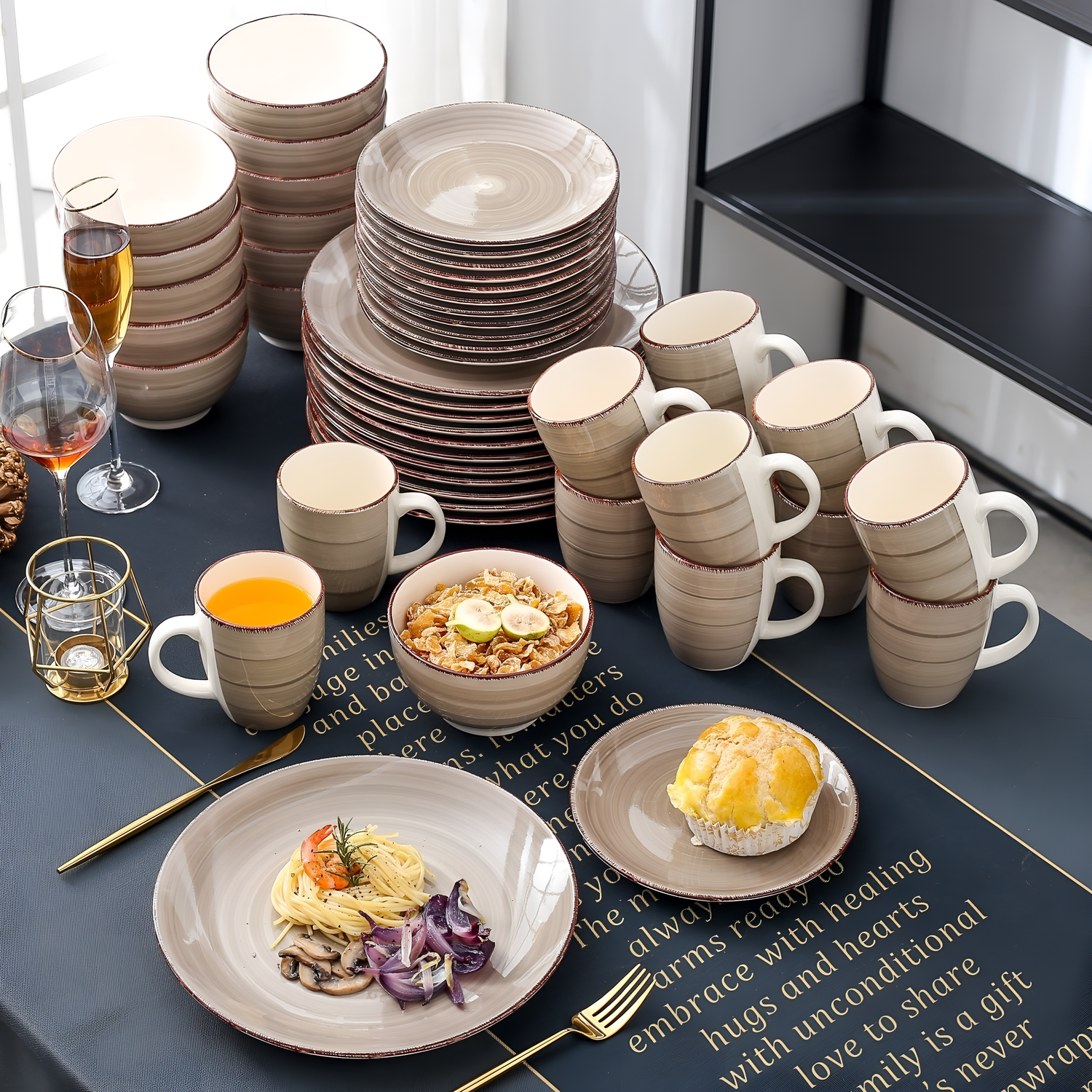 Bella-C 48-Piece Porcelain Dinner Set | Dinnerware | NordicAbode.com