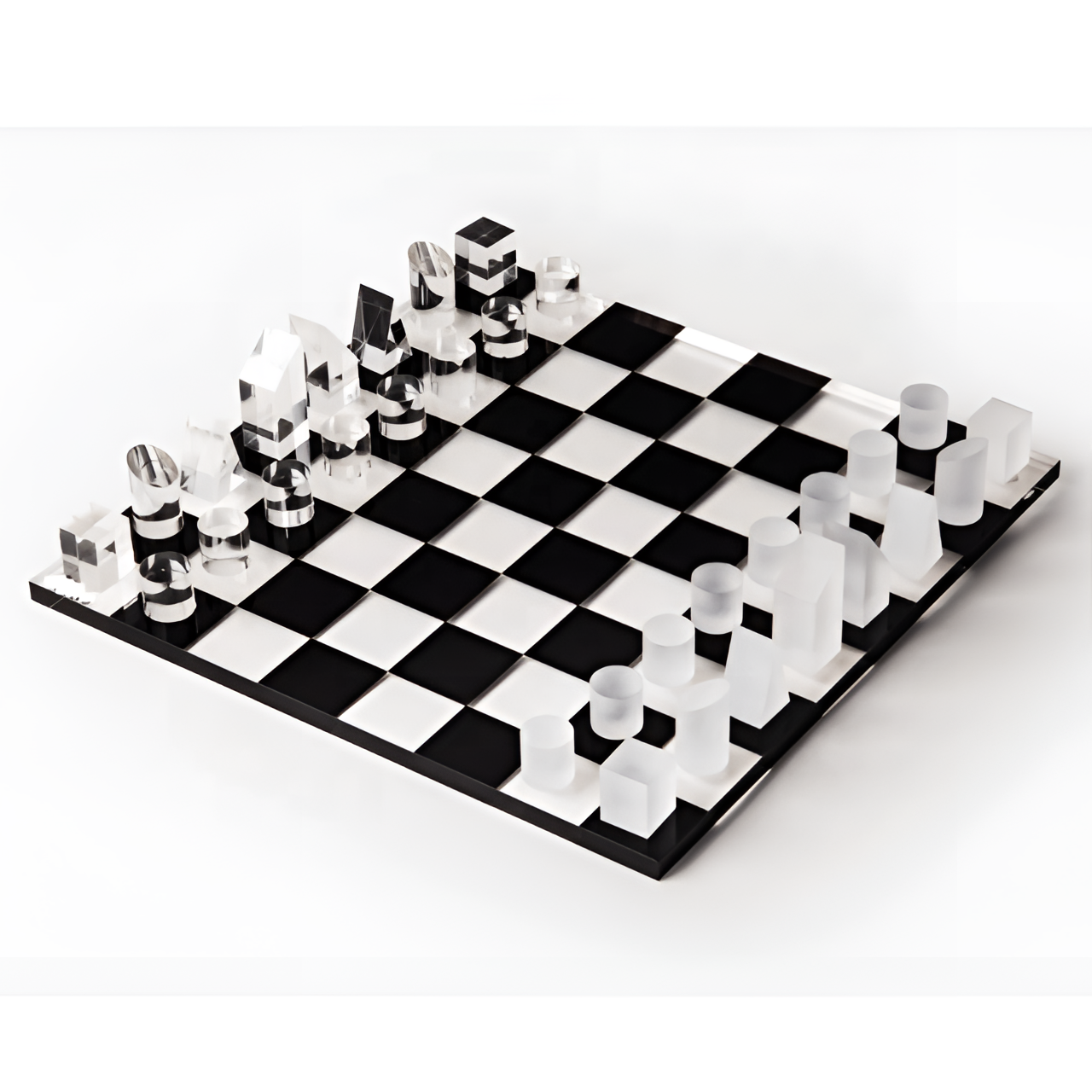 Prism Hand-Carved Acrylic Chess Set | Games | NordicAbode.com