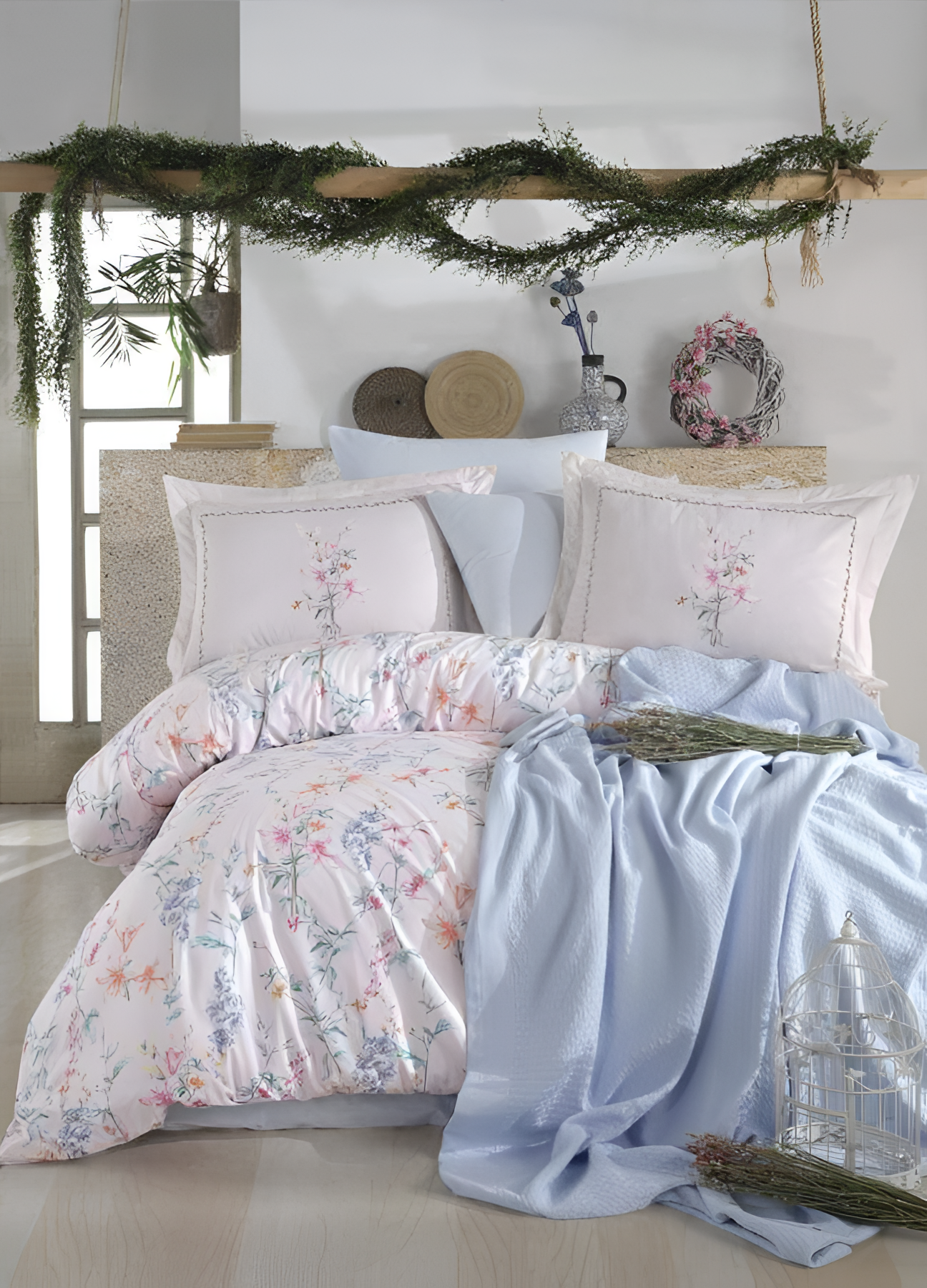 Jasmine Turkish Linen Jasmine Pembe Set | Bedding | NordicAbode.com