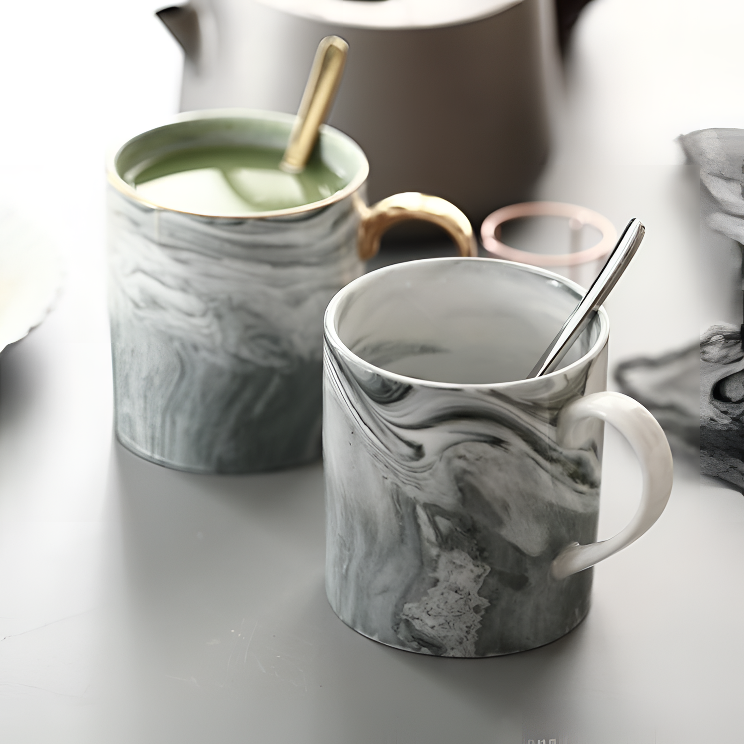 Golden Marble Hand Mug | Mugs | NordicAbode.com