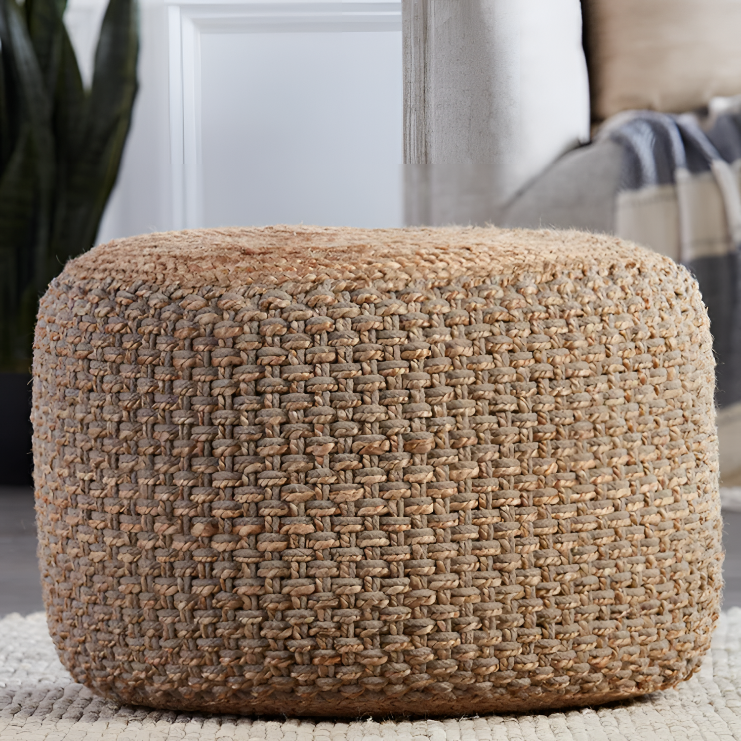 O'Hara Boho Coastal Pouf Ottoman | Poufs | NordicAbode.com