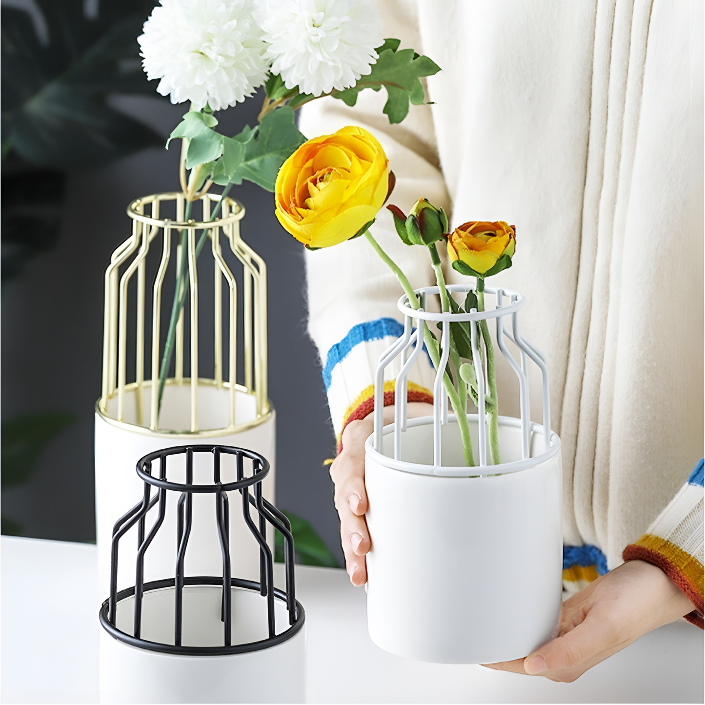 Ceramic Gold Ceramic Iron Vase | Vases | NordicAbode.com