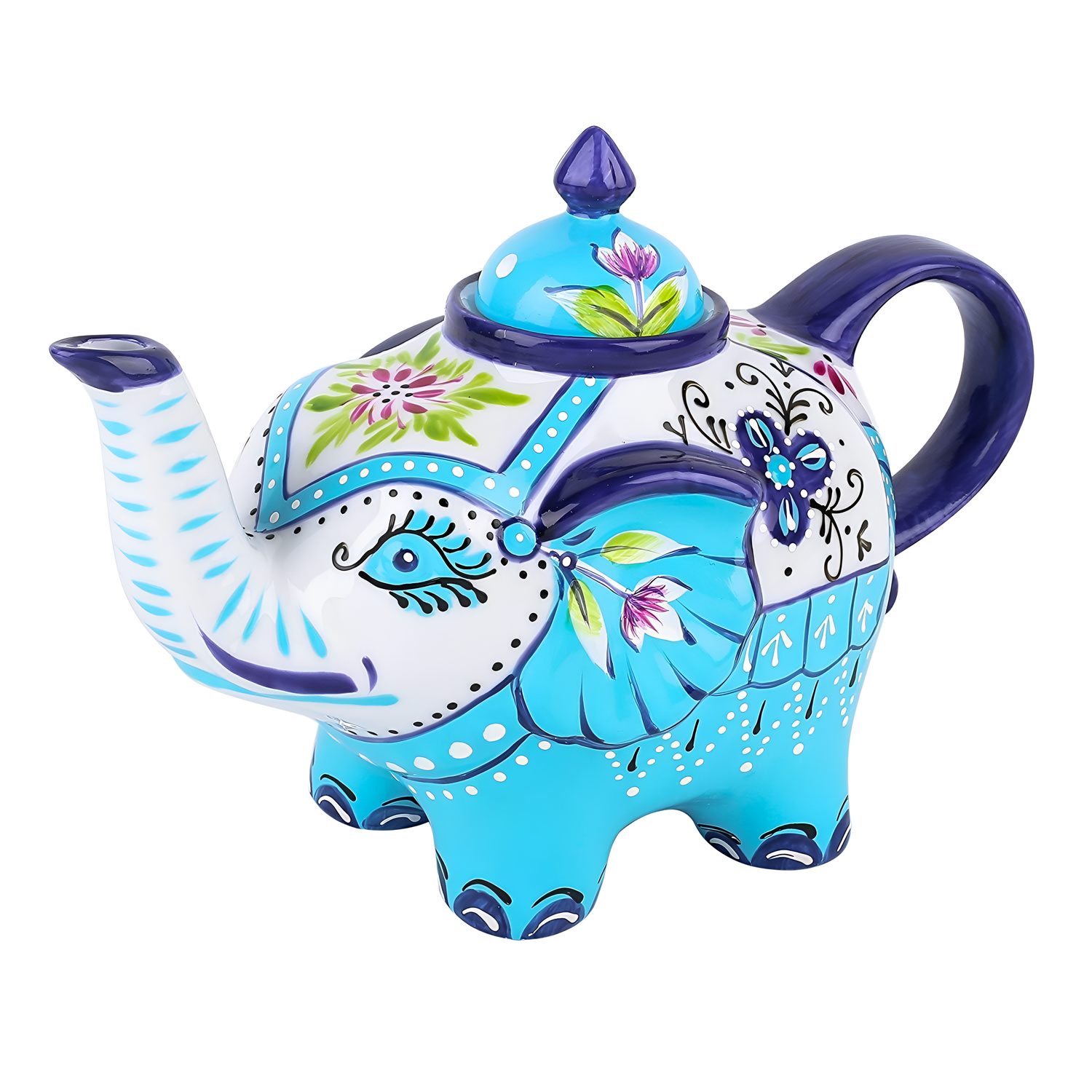 800 Hand Painted Elephant Teapot Set | Tea Ware | NordicAbode.com