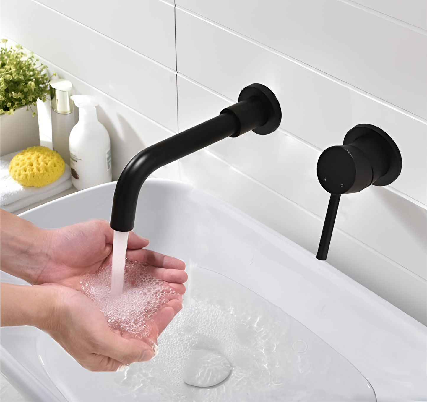 Modern Eco-Friendly Wall Mount Faucet | Bathroom Fixtures | NordicAbode.com