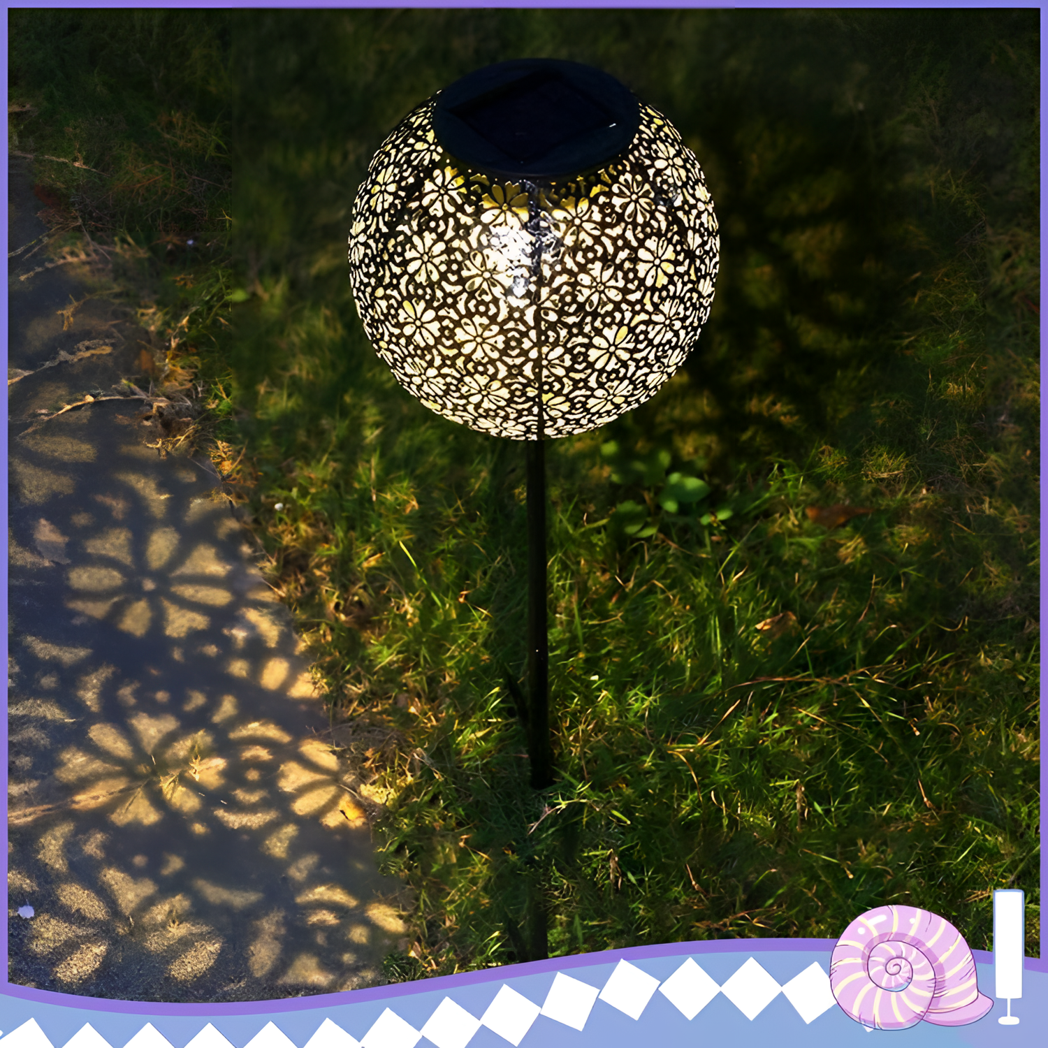 Jamila Solar Garden Shadow Cast Lantern | Outdoor Lighting | NordicAbode.com