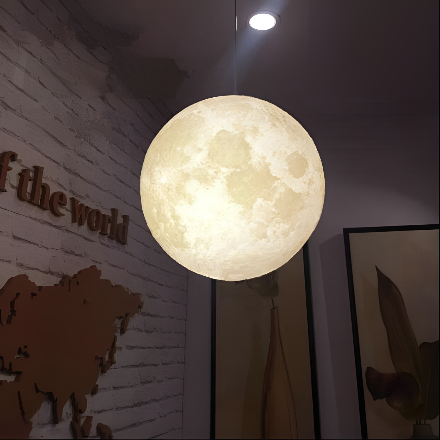 Full 3D Full Moon Hanging Light | Lighting | NordicAbode.com