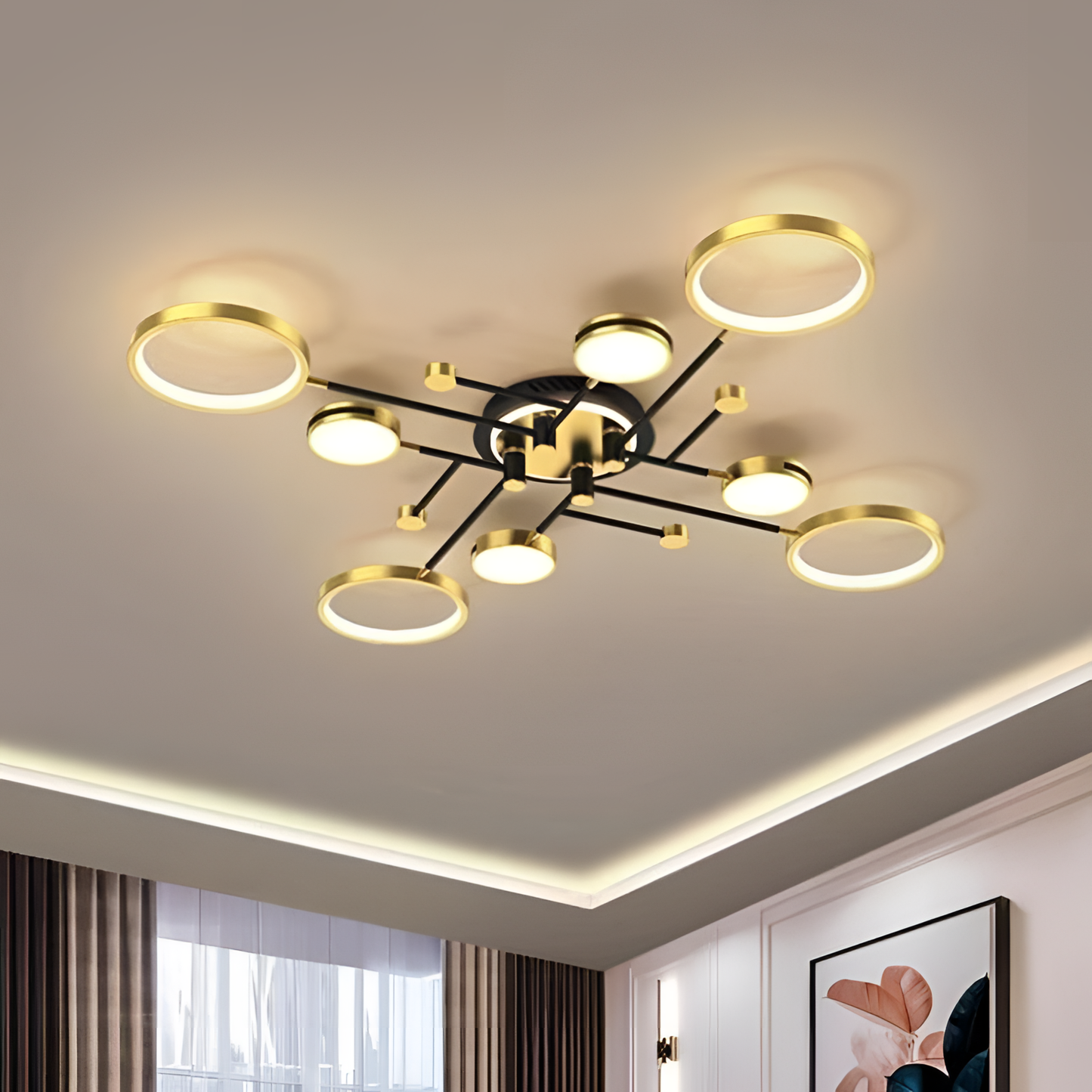 Cayuco Geometric Ceiling Light - Multi-Layer Design | Lighting | NordicAbode.com