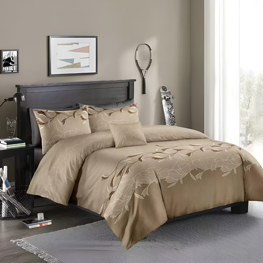 Leafed Modern Toile Duvet Cover Set | Bedding | NordicAbode.com