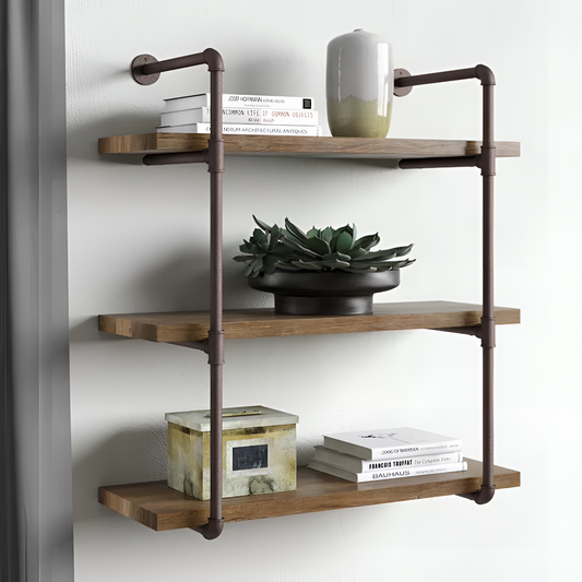 Bonnay 3-Tier Industrial Wall Shelf | Shelving | NordicAbode.com