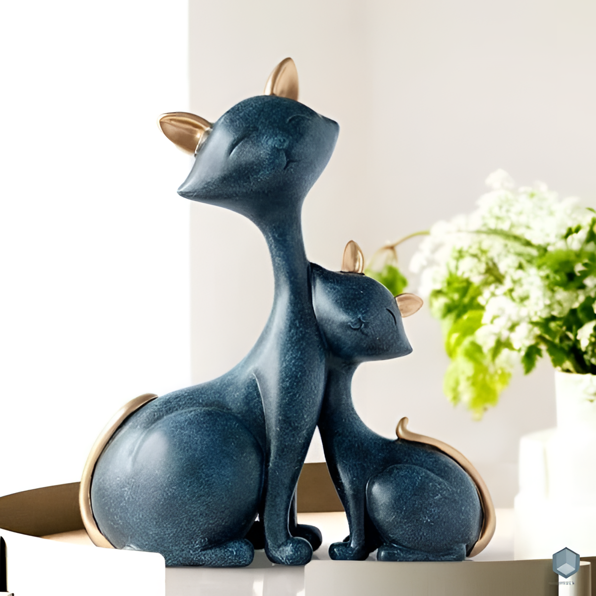 Mom Mother Cat Figurine - Resin Sculpture | Figurines | NordicAbode.com