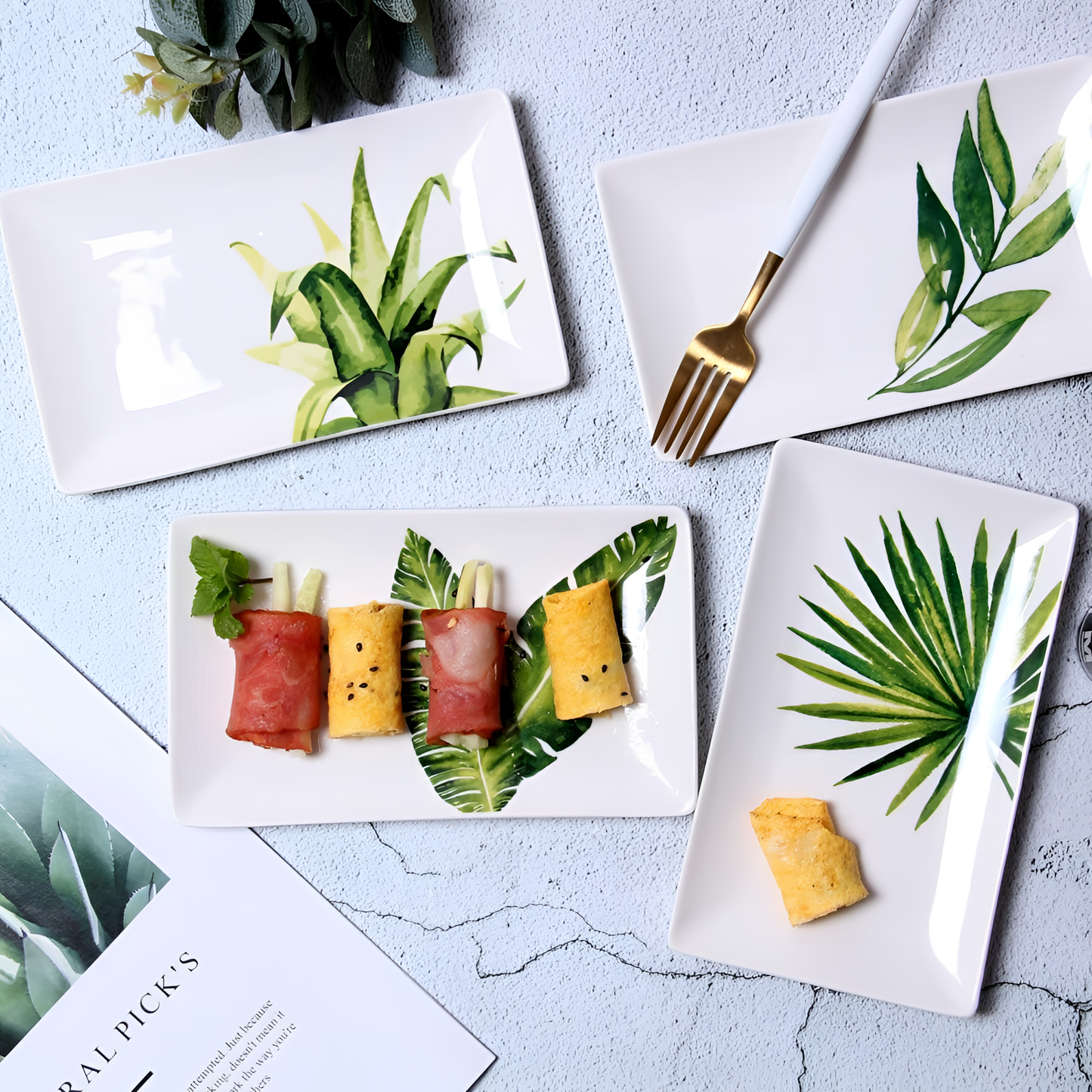 Palm Ceramic Palm Plate | Tableware | NordicAbode.com