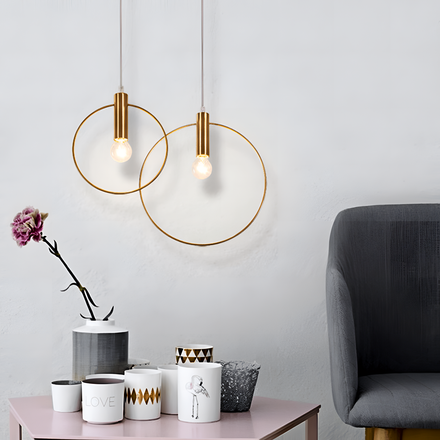 Antique Delicate Gold Pendant Light | Lighting | NordicAbode.com