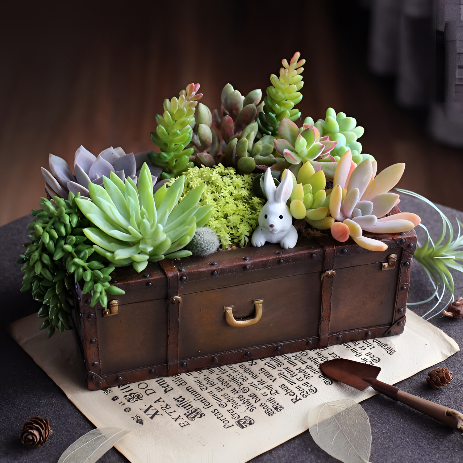 Resin Vintage Suitcase Resin Pot | Planters | NordicAbode.com