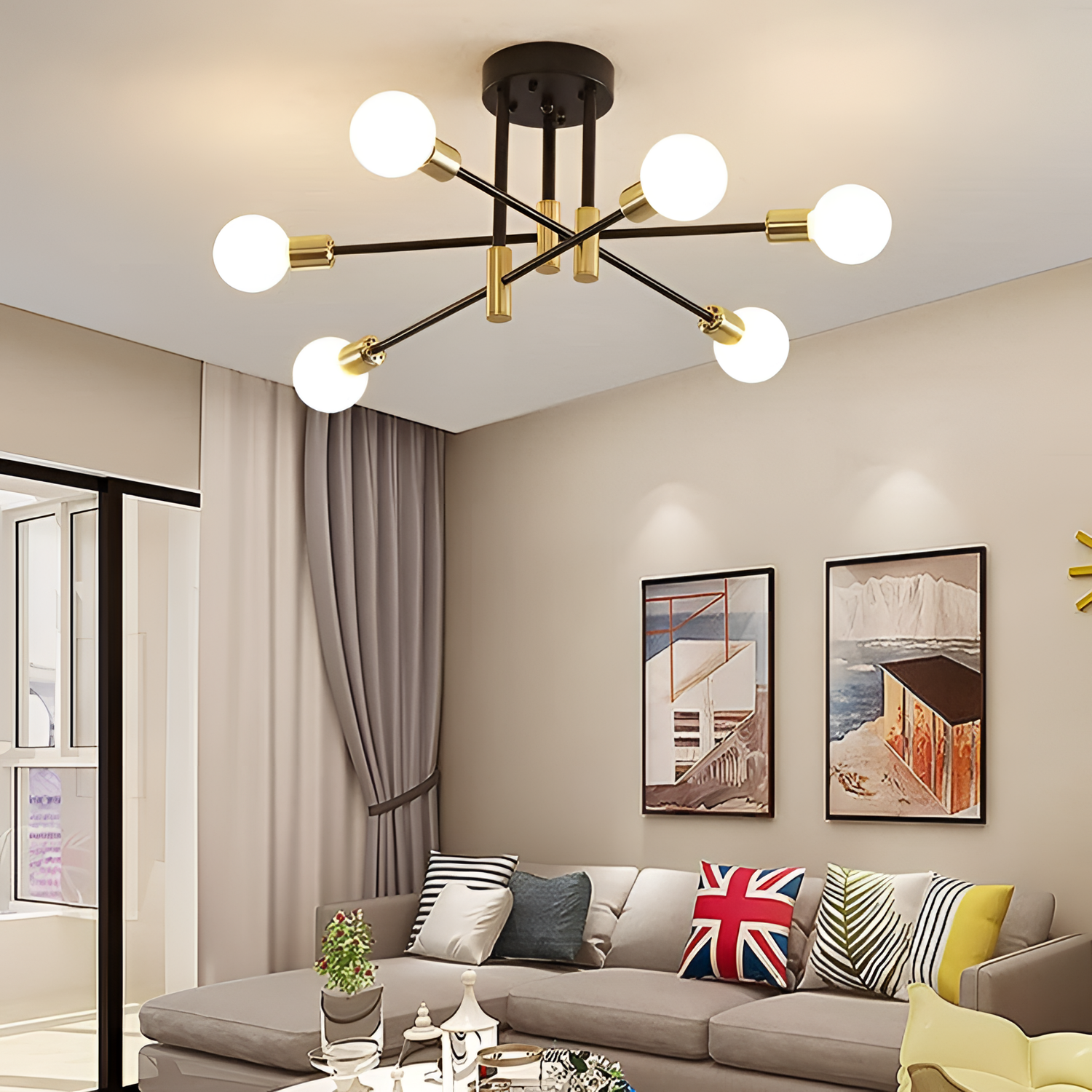 Kaasni Modern Black Chandelier - Kaasni | Lighting | NordicAbode.com