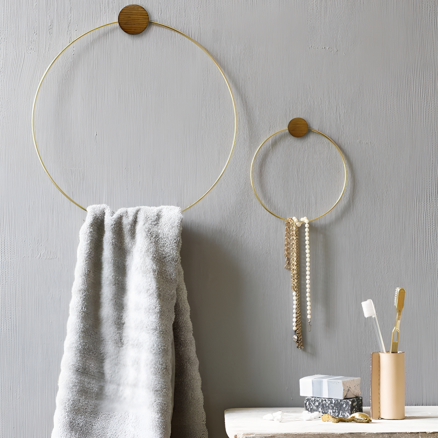 Towel Ironwood Towel Ring Holder | Bathroom Accessories | NordicAbode.com