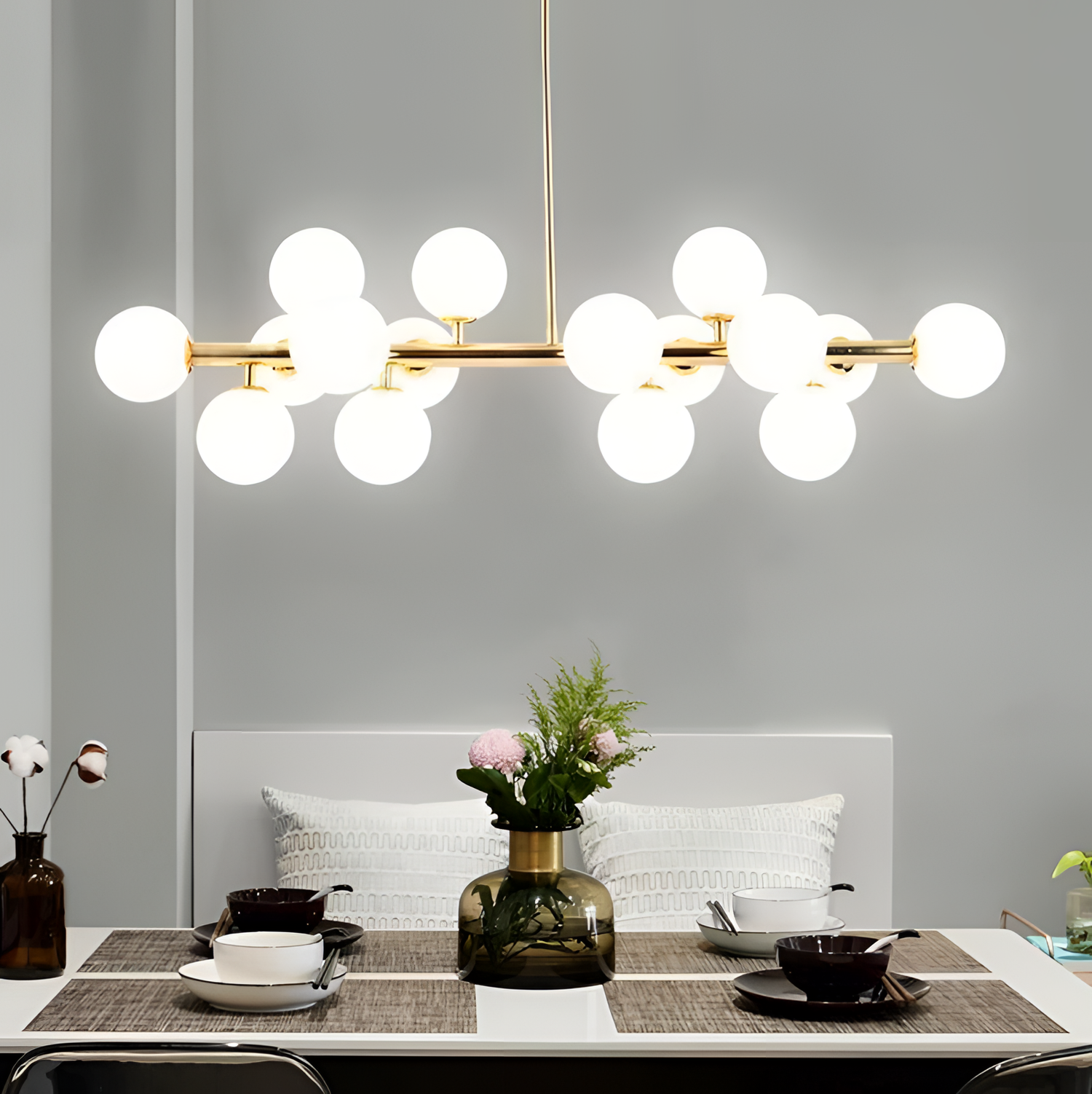 Loft Black & Gold Chandelier - Dimmable LED | Lighting | NordicAbode.com