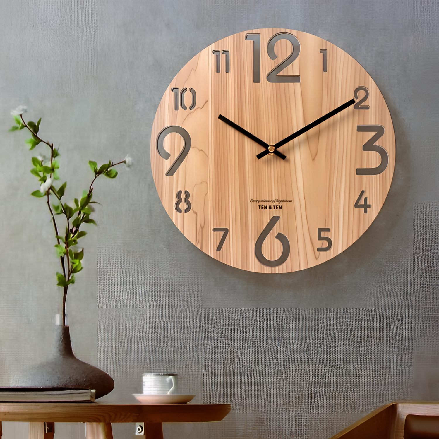 Silent Wooden Wall Clock | Wall Clocks | NordicAbode.com