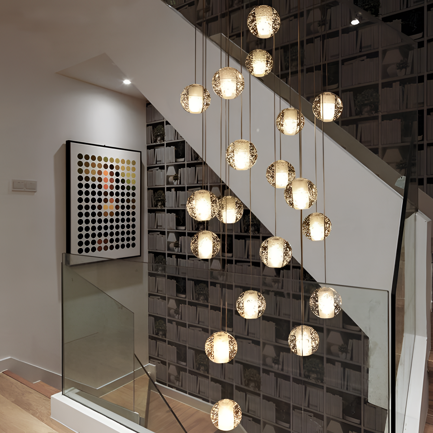 Yoogee Crystal Staircase Chandelier | Lighting | NordicAbode.com