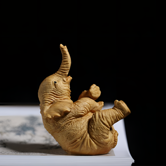 Wooden Artisan Wooden Elephant Figurine | Figurines | NordicAbode.com