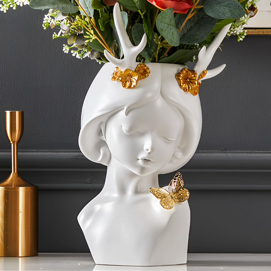 Eve'S Gold Resin Vase Statue | Vases | NordicAbode.com