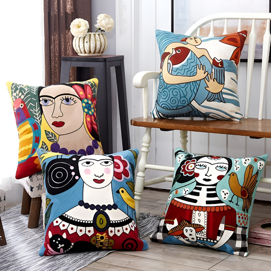 Picasso Vibrant Picasso Pillow Cover | Pillow Covers | NordicAbode.com