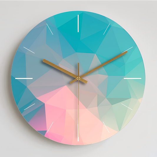 Vibrant Modern Geometric Wall Clock | Wall Clocks | NordicAbode.com