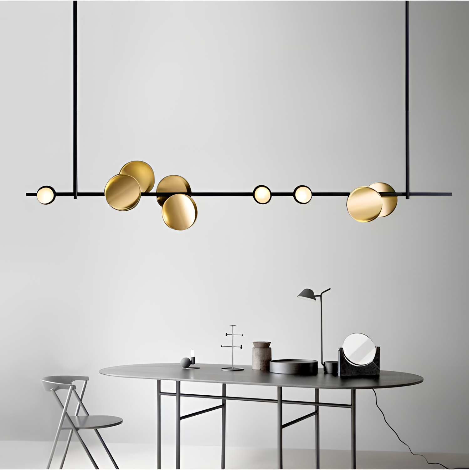 Golden Elegant Pendant Light - Metal/Glass | Lighting | NordicAbode.com