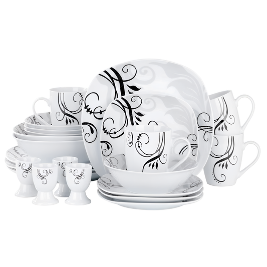 Zoey 22-Piece Porcelain Dinner Set | Dinnerware | NordicAbode.com