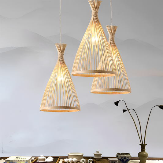 Japanese Handmade Bamboo Chandelier Light | Lighting | NordicAbode.com