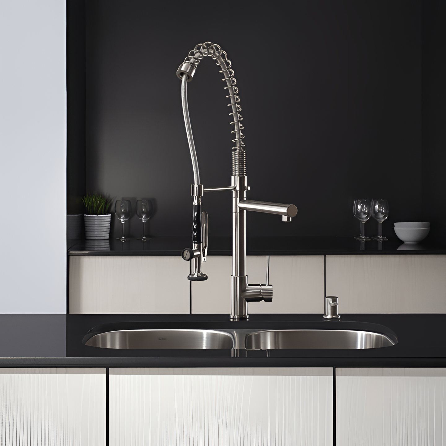 28.5" Modern Kitchen Faucet with Power Boost | Kitchen Fixtures | NordicAbode.com