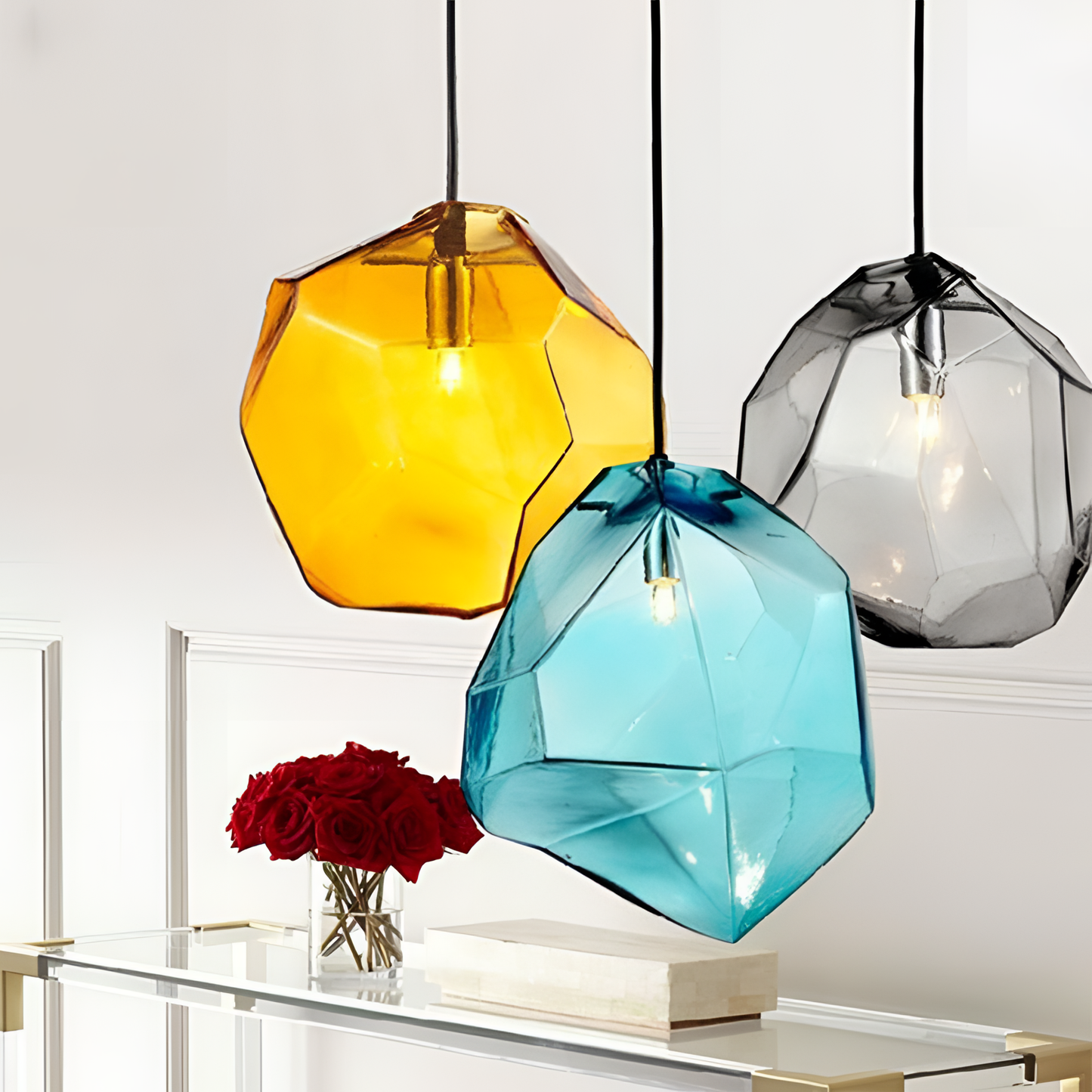 Algi Crystal Glass Pendant Light | Lighting | NordicAbode.com