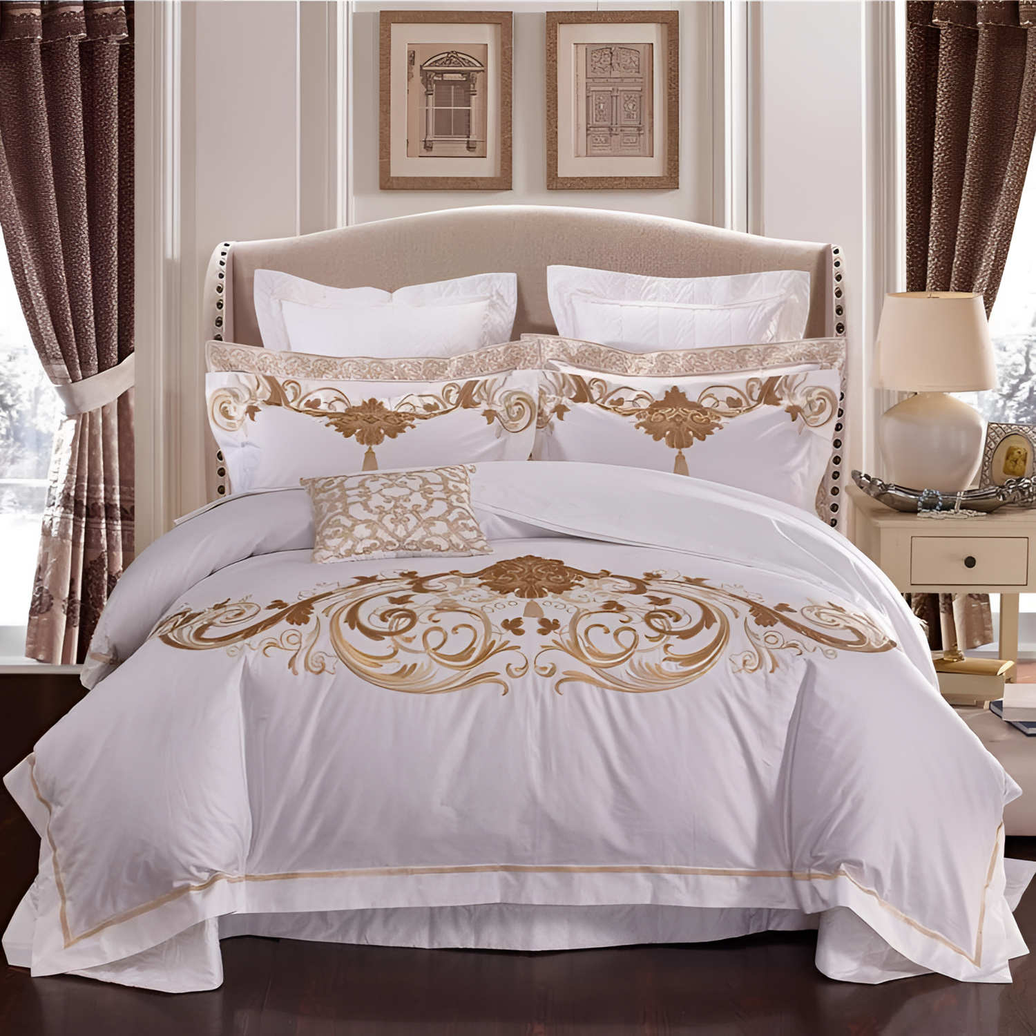 Brizia Luxury Egyptian Cotton Bedding Set | Bedding | NordicAbode.com