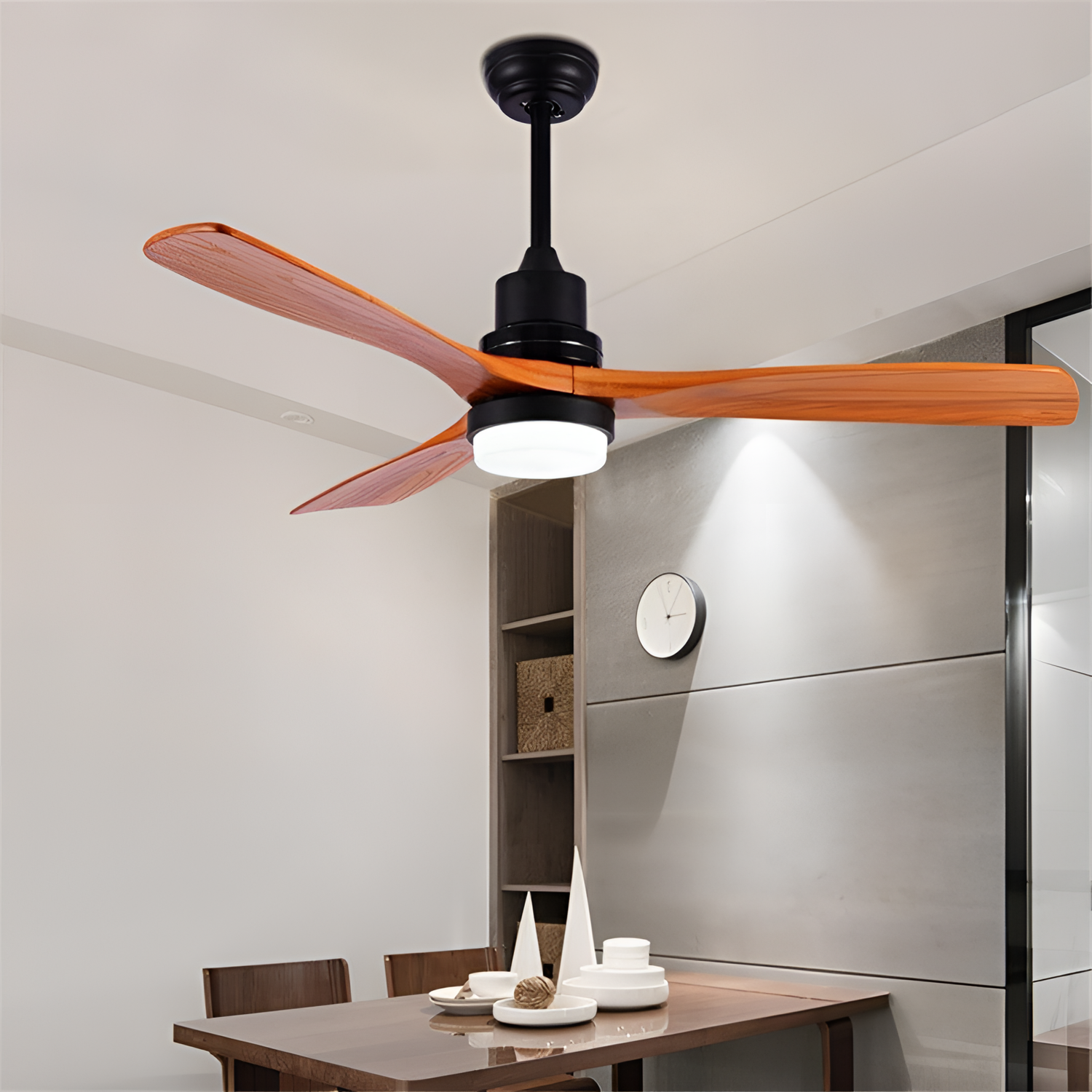 Zach Contemporary Wood Ceiling Fan | Lighting | NordicAbode.com