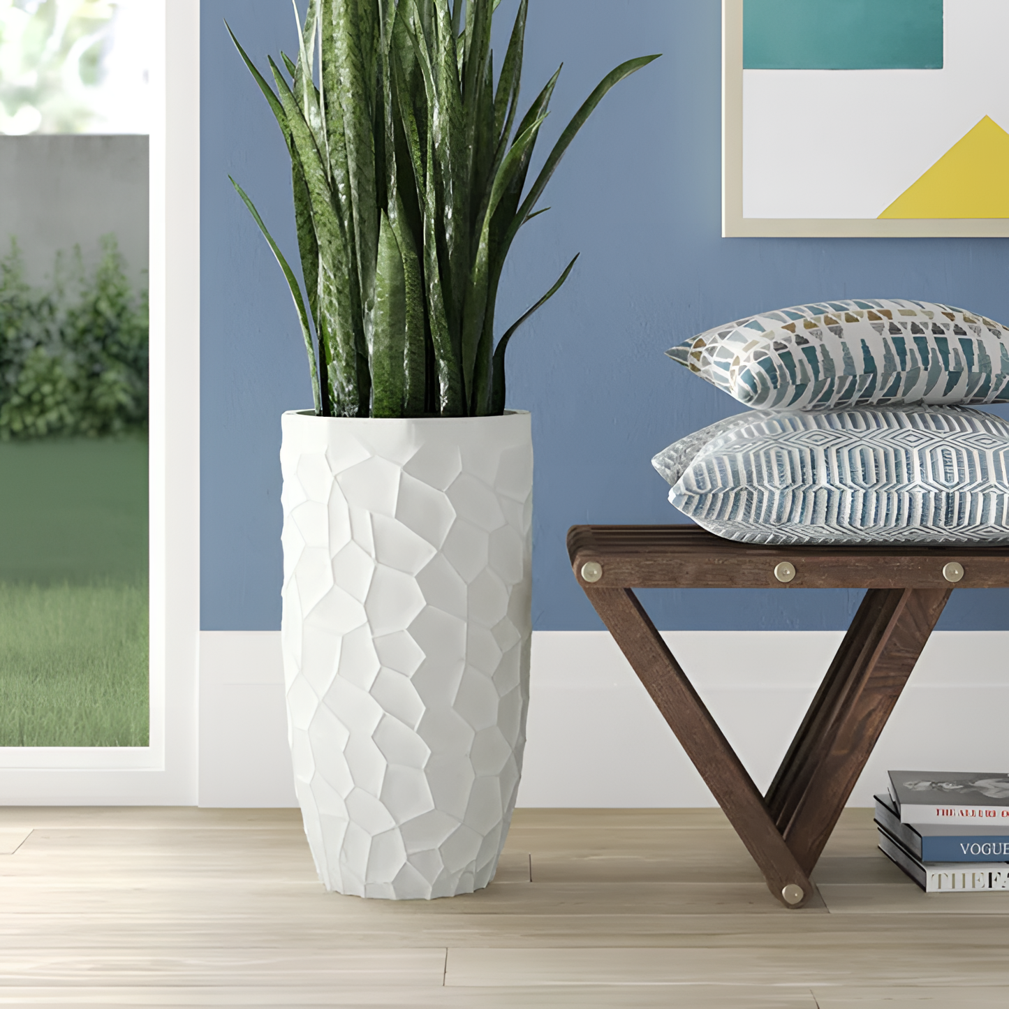 Govind Geometric Magnesium Oxide Planter | Planters | NordicAbode.com