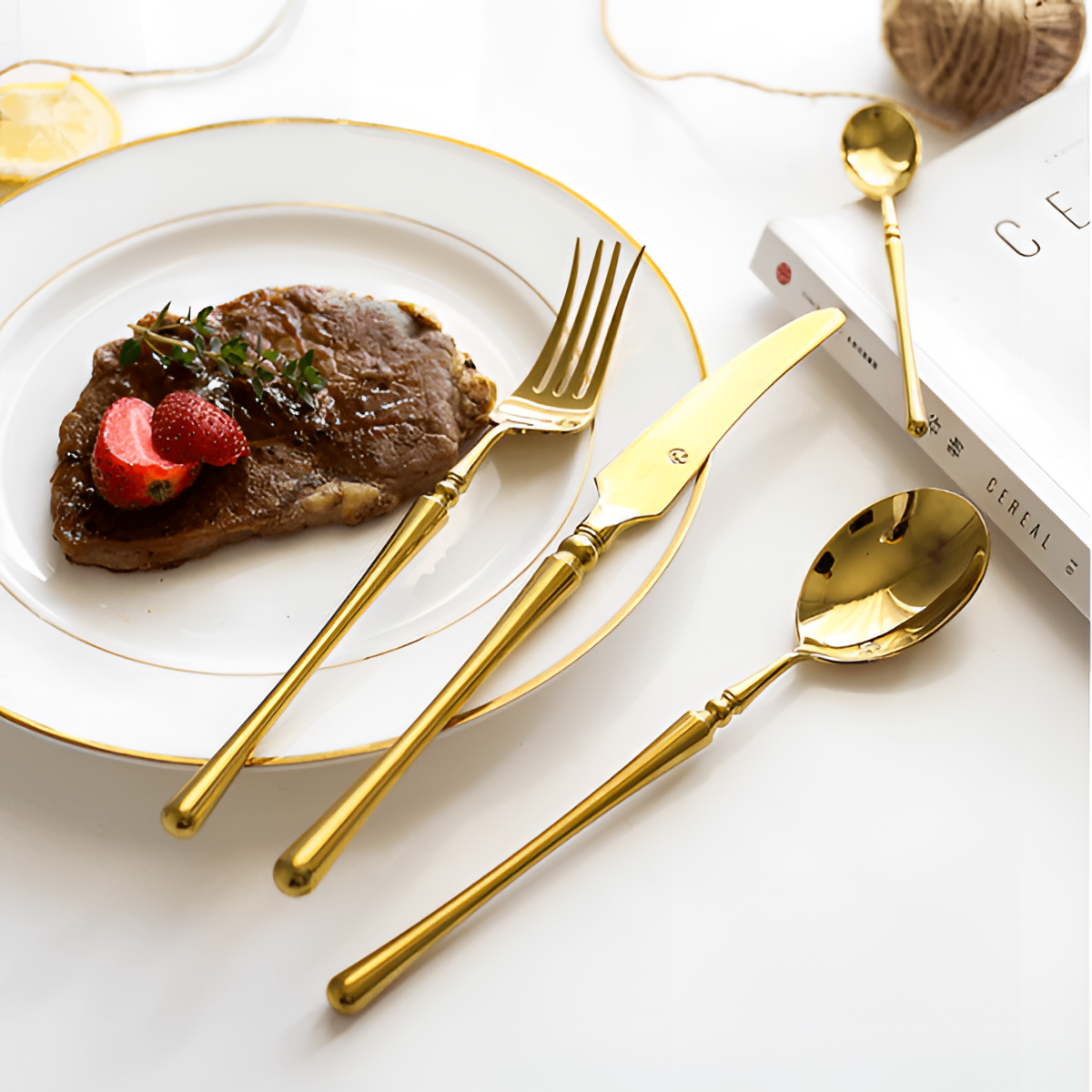 Rome Gold Flatware Set | Flatware | NordicAbode.com