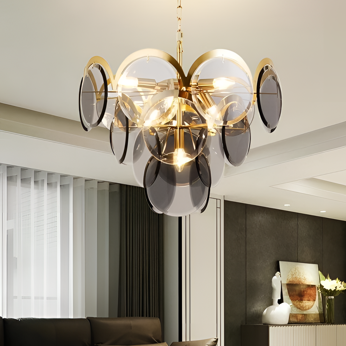 Alma Contemporary Glass Chandelier - Artistic Design | Lighting | NordicAbode.com