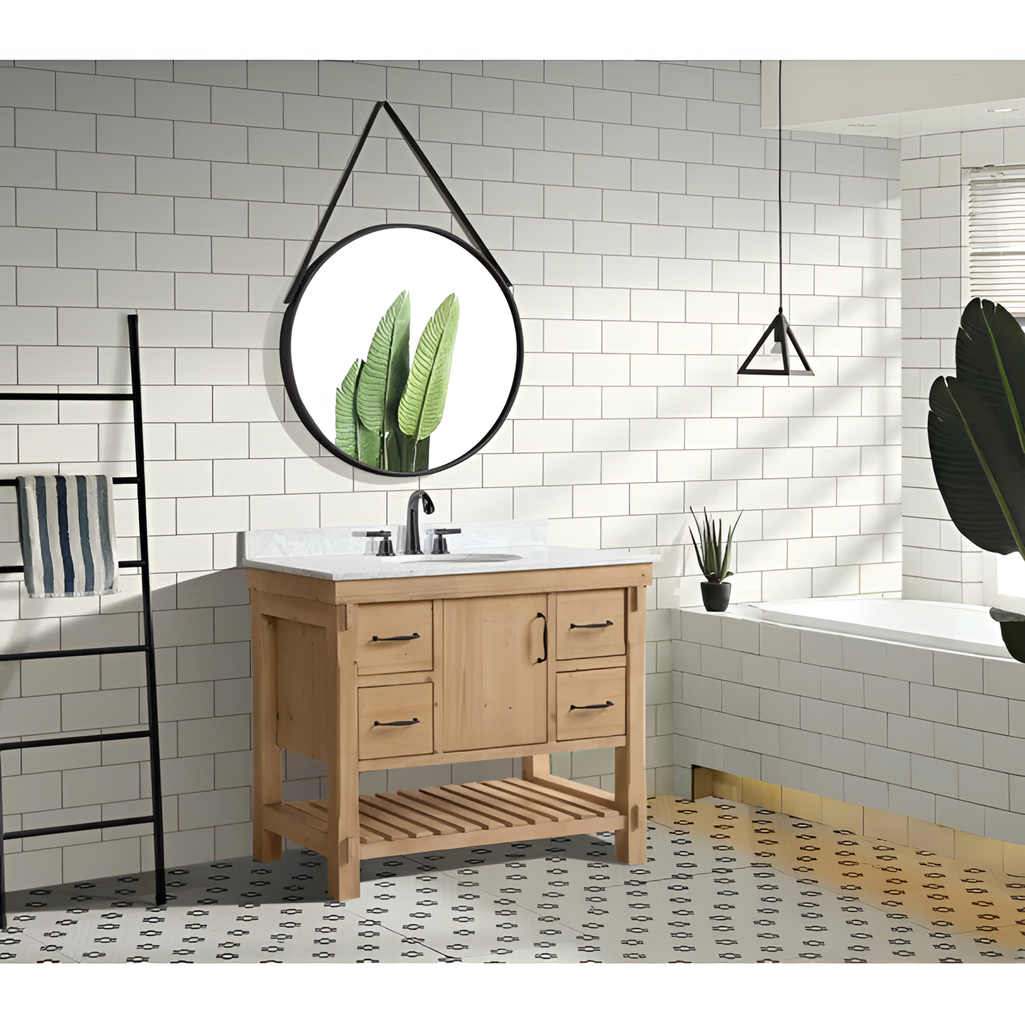 Kordell Rustic Single Bathroom Vanity Set | Vanities | NordicAbode.com