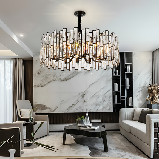 Mimis' Luxurious Mirrored Girdle Chandelier | Lighting | NordicAbode.com