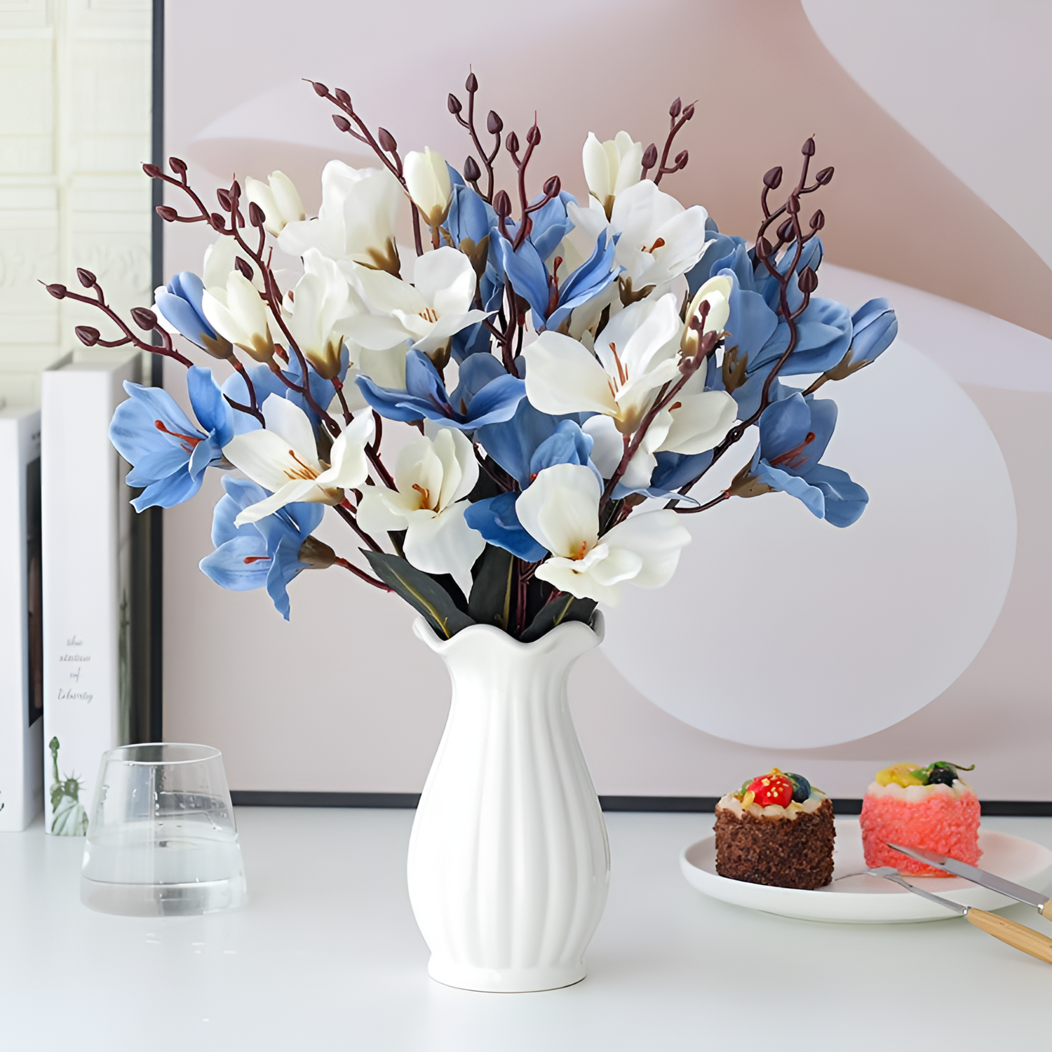 Artificial Realistic Magnolia Bouquet | Florals | NordicAbode.com