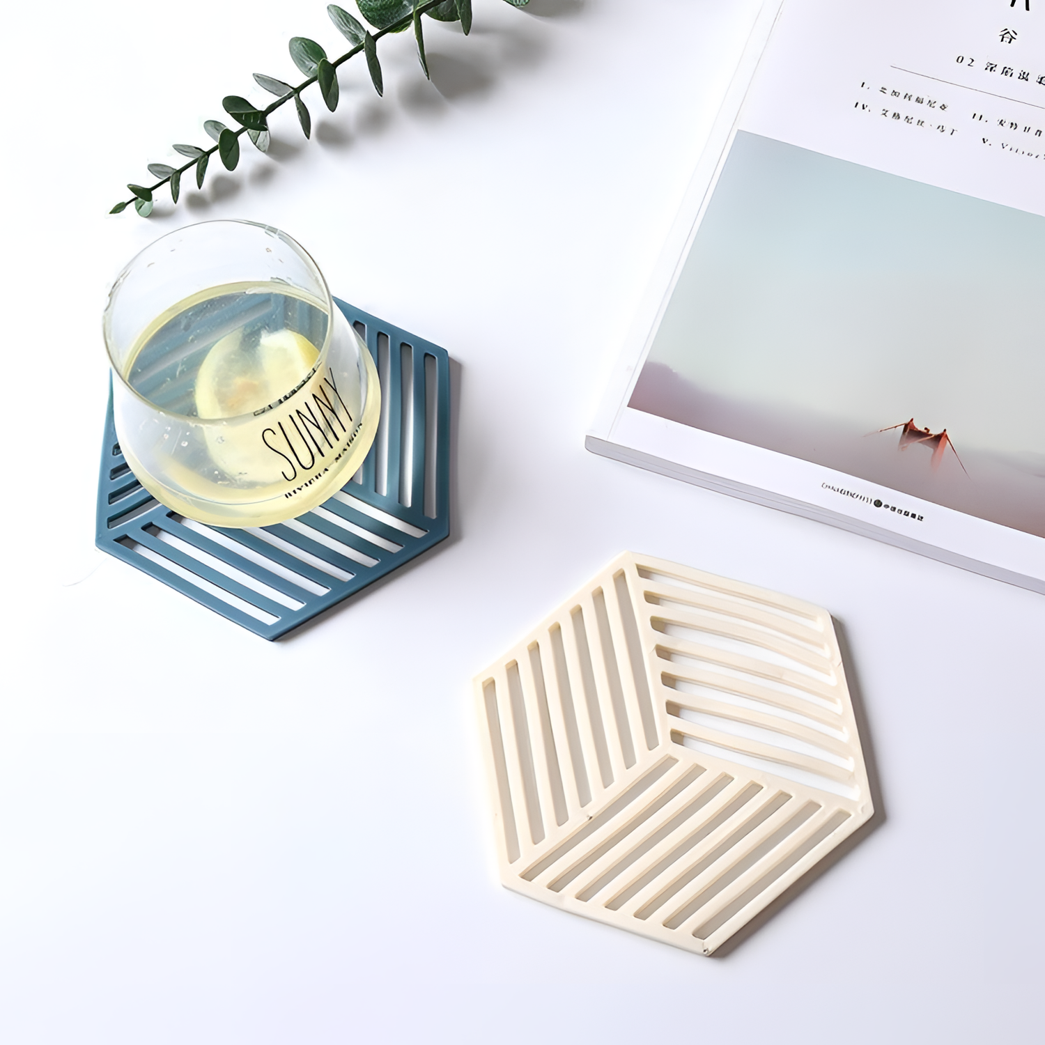 2Pcs Nordic Hexagon Placemat Set | Tableware | NordicAbode.com