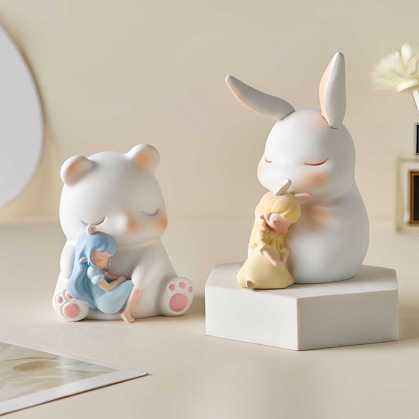 Cute Dreamy Animal Girl Decor Figurines | Figurines | NordicAbode.com