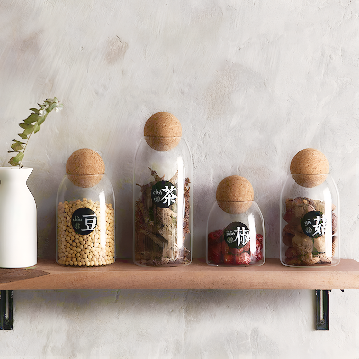 Rounded Glass Storage Jars | Storage | NordicAbode.com