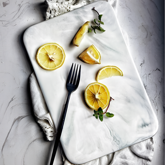 Marble Elegant Ceramic Serving Platter | Serveware | NordicAbode.com