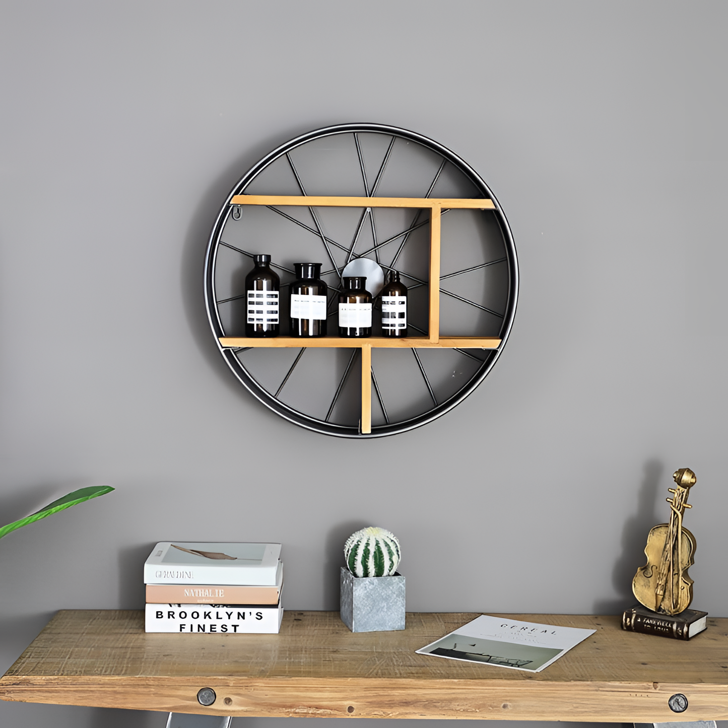 Lau Industrial Pinwheel Wall Shelves | Shelving | NordicAbode.com