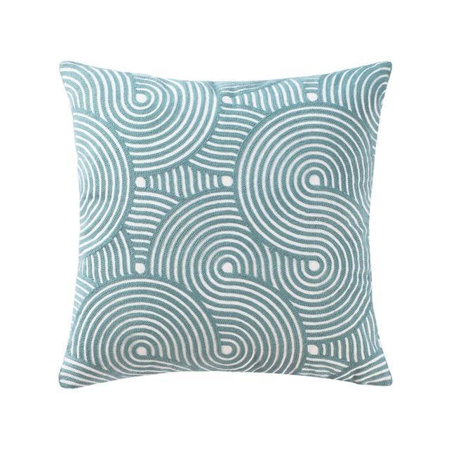 Minty Green Vintage Pattern Cushion Covers - Nordic Side - 