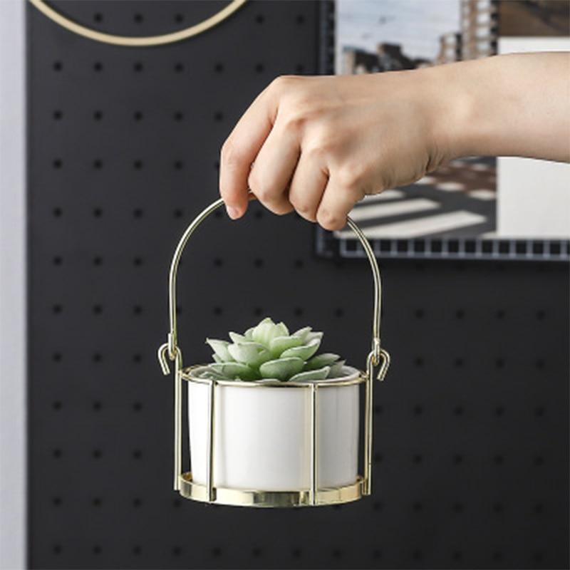 Pot In Golden Basket - Nordic Side - 