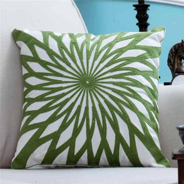 Green Vintage Pattern Cushion Covers - Nordic Side - 