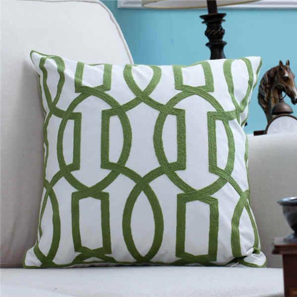 Green Vintage Pattern Cushion Covers - Nordic Side - 