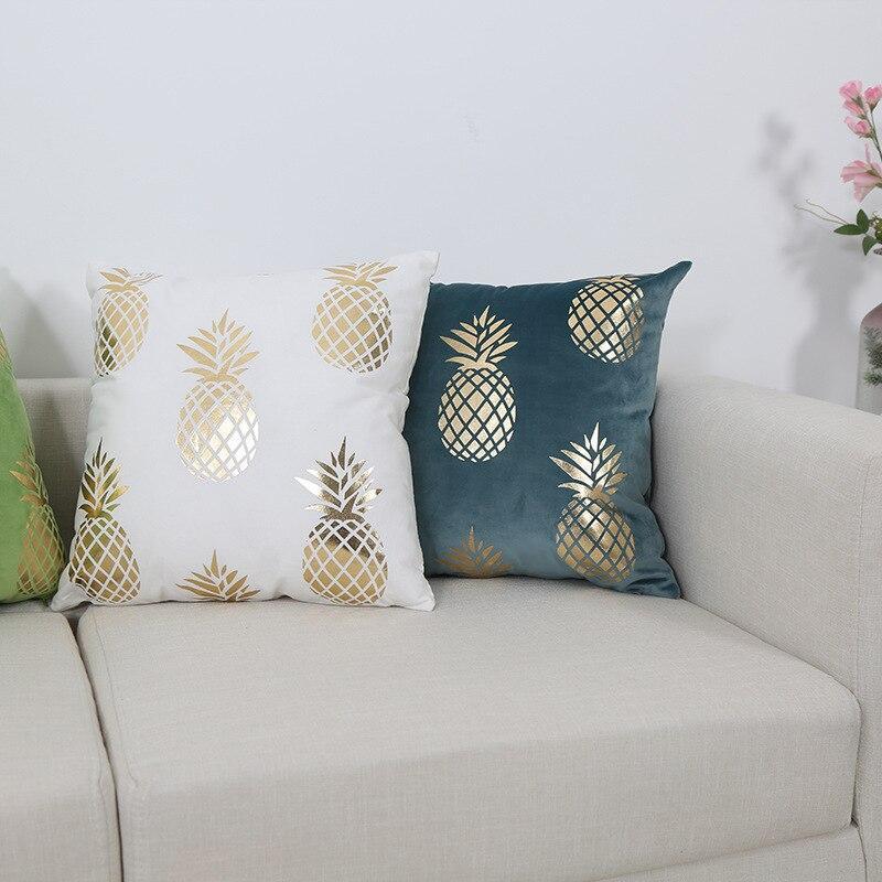 Gold Pineapple Cushion Covers - Nordic Side - 